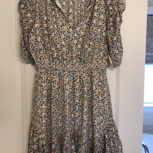 Alexandrina ruffle printed dress by Shoshanna. - Picture 7 of 7